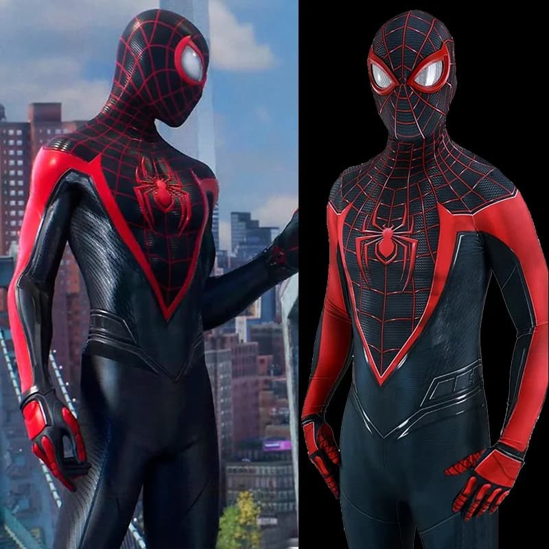 PS5 ULTIMATE MILES insonniac Spiderman Costume Cosplay Spandex disfrattes Para body Zentai Suit Spidey Boys Costume di Halloween
