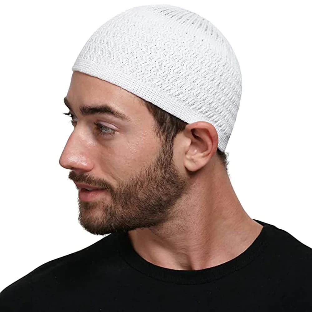 Winter knitted Muslim men's prayer hats Unisex hot cap Islamic Ramadan Hebrew Kippah Homme hat hat men's hat enveloping