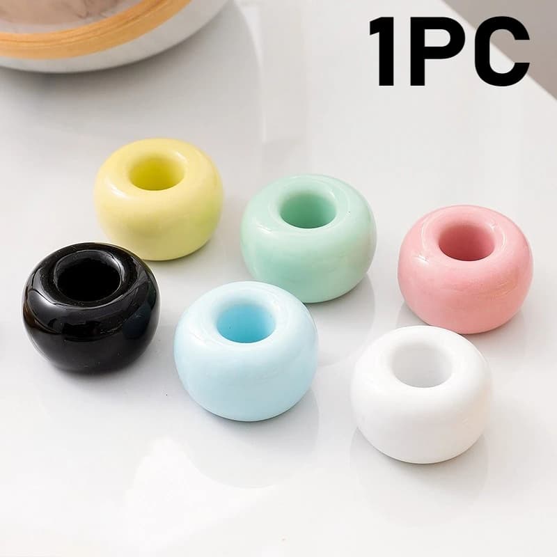 1PC Mini portaspazzolino fatto a mano in ceramica Portapenne da ufficio per doccia da bagno multifunzionale per la casa
