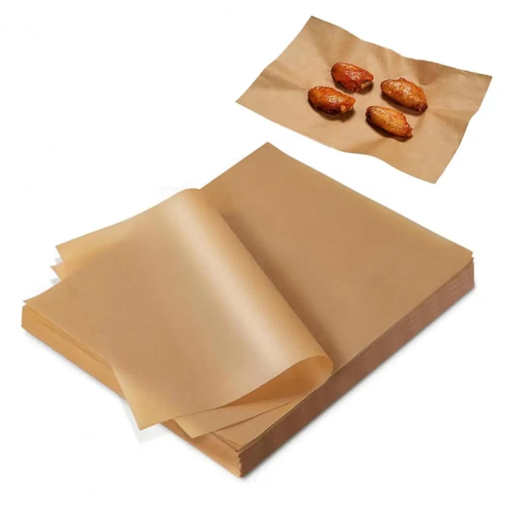 Carta da forno in pergamena resistente al calore, fogli per forno e friggitrice ad aria, carta usa e getta per grill, carta antiaderente con rivestimento in silicone
