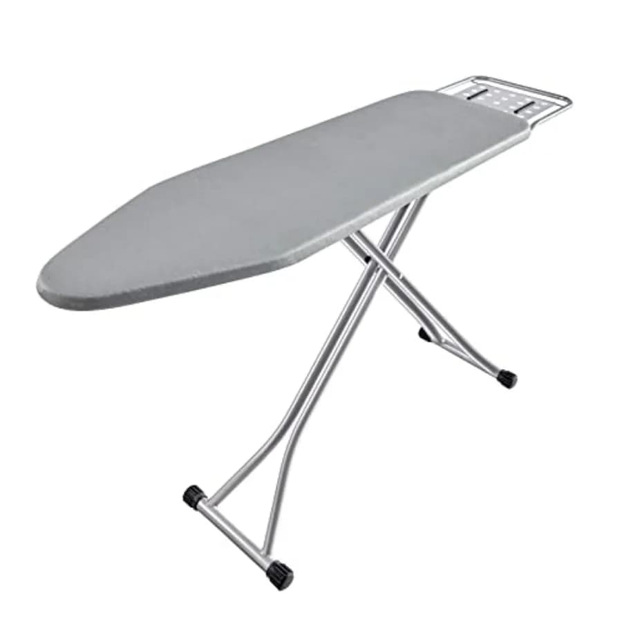 Ironing Board, Heat Resistant Cover Iron Board with Steam Rest, Non-Slip Foldable Ironing Stand. Heavy Sturdy Metal Frame Legs