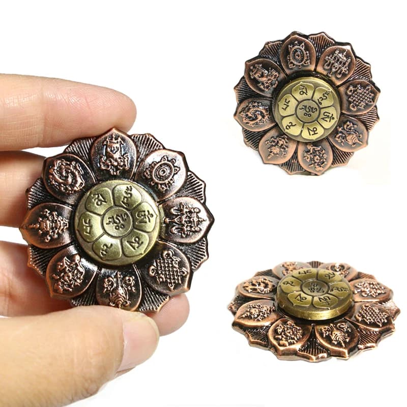 Lotus Flower Fidget Spinner Metal Hand Spinner per la rotazione dell'autismo giocattoli antistress Fidget Toys bambini regali per bambini