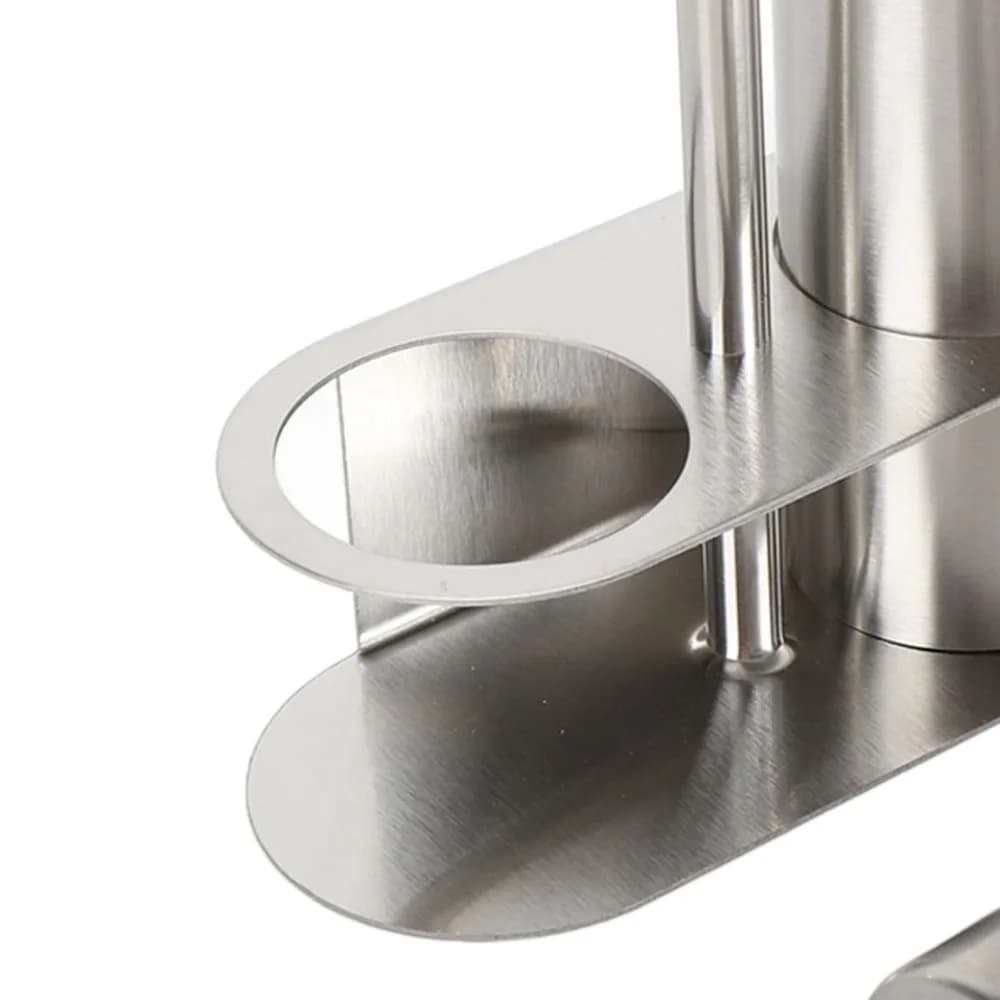 2pcs 304 Stainless Steel Salt And Shakers With Base Stand With Holder Seasoning Bottle Set Spice Dispenser Set For Kitchen