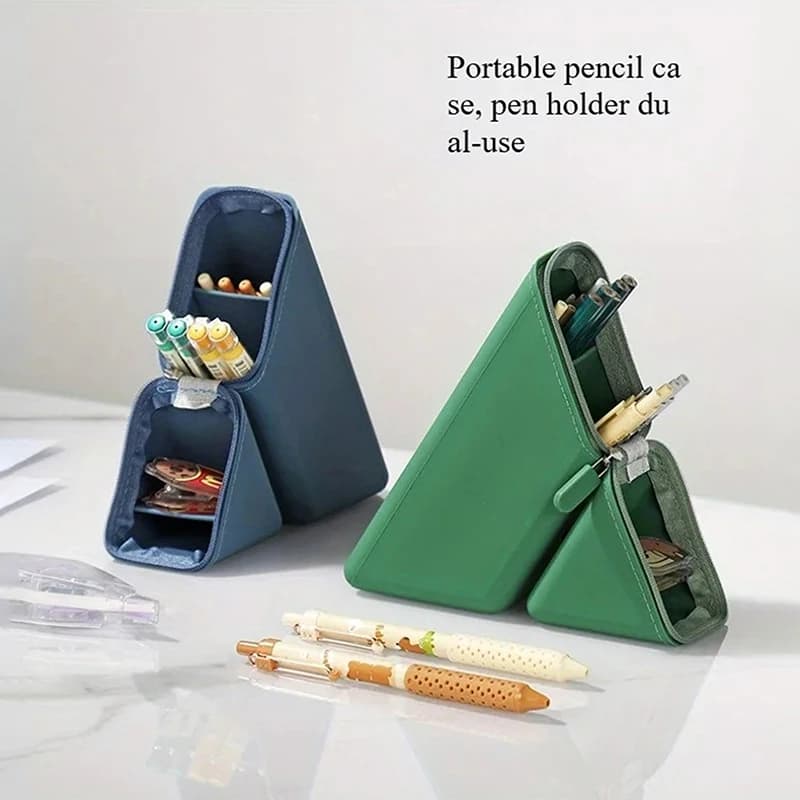 1 elegante portapenne pieghevole, portapenne in silicone, organizer per penne di grande capacità per ufficio e studio