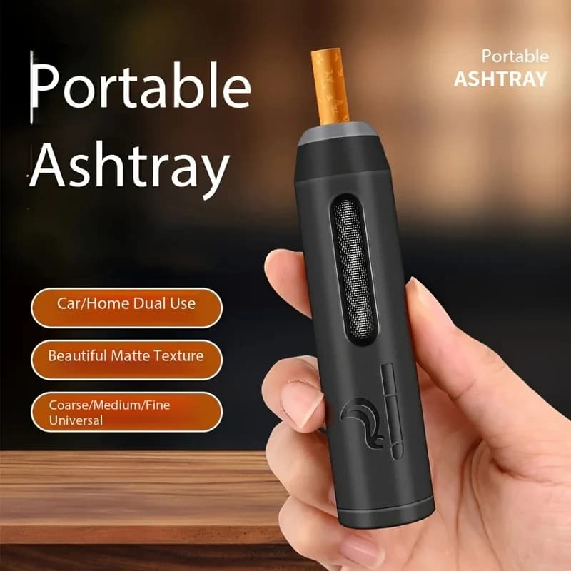 Portable Car Ashtray, Anti-Fall Spill-Proof Vehicle Smoking Ashtray, Easy to Clean Auto Ash Storage Tool