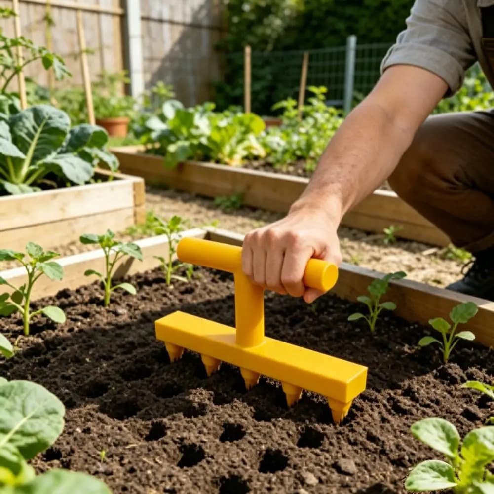 Seminatrice per Giardino, Attrezzo per Forare e Piantare, Seminatrice di Precisione Stampata in 3D per Coltivazione di Verdure e Fiori da Balcone