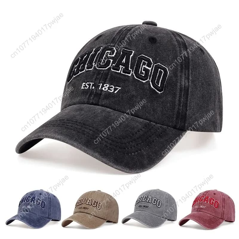 New Letter CHICAGO Baseball Cap Man Woman Spring Summer Cotton Unisex Baseball Snapback Hip Hop Trucker Caps Gorras