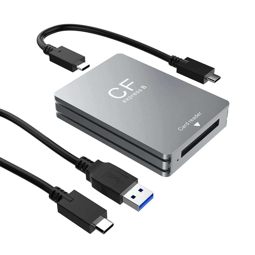 CFexpress Type B Card Reader USB 3.2 10Gbps Memory Card Reader with USB C To USB C/A Cable Support Android/Windows/ OS
