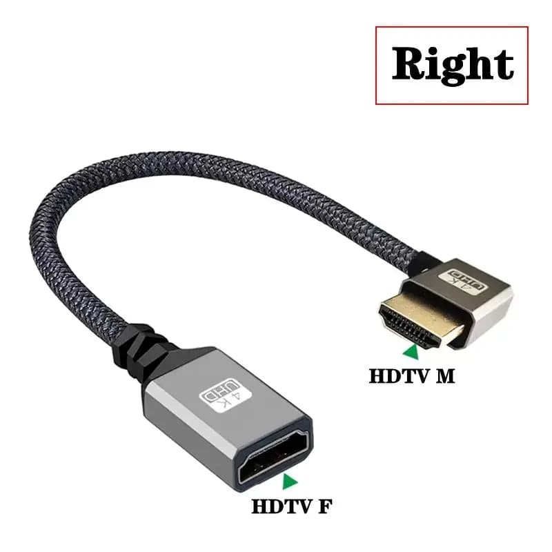 HDMI compatible male-female extension cable with 4K metallic shell for computer, TV, audio and video transmission, Ultra HD data cable
