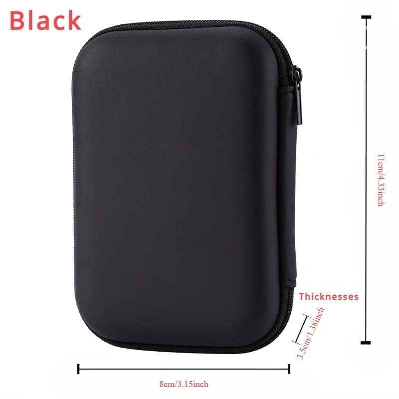 1 Pc EVA Portable Storage Bag for Cards Data Cable Headphones - Protective Packing Cube for Electronic Accessories
