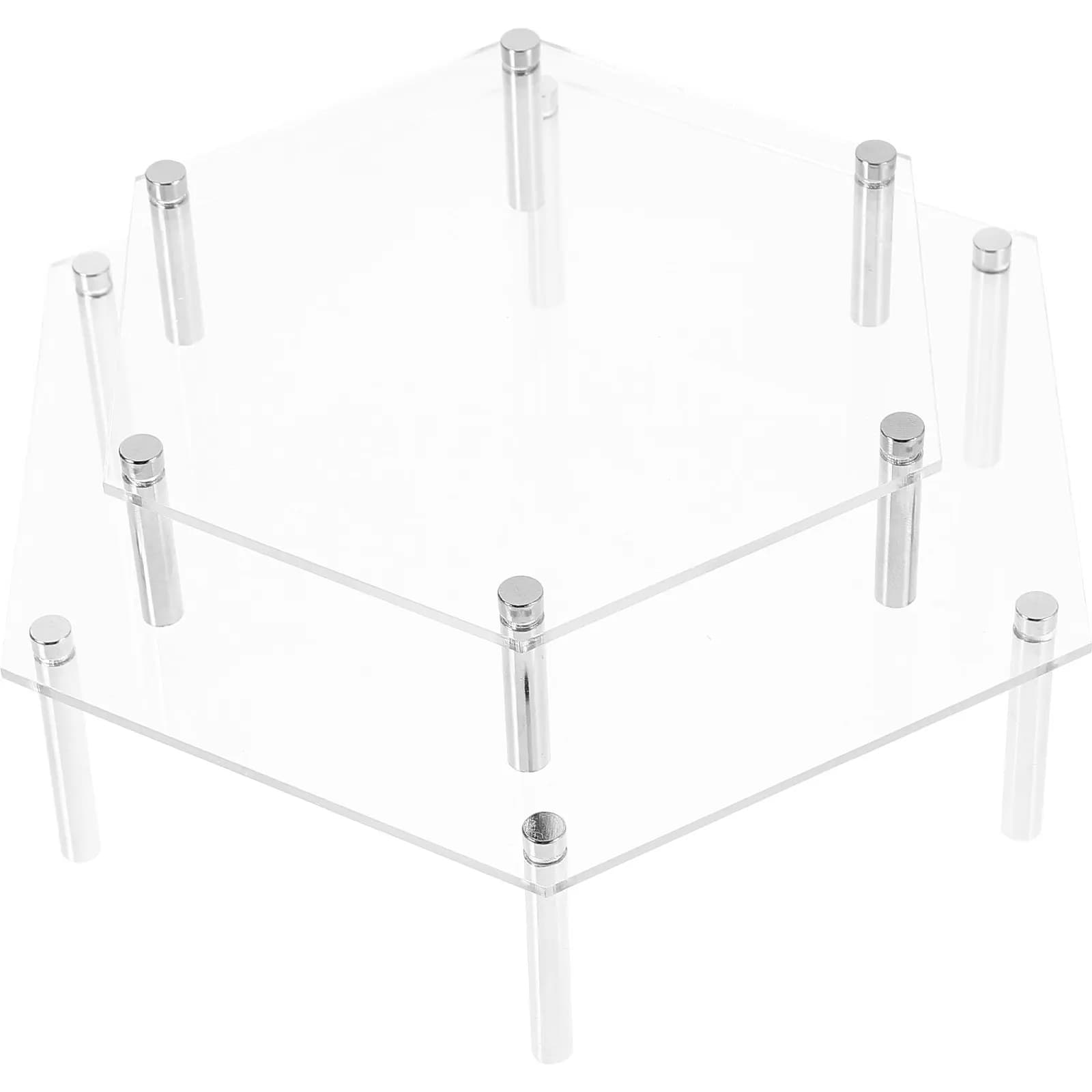 Set di 1 Espositore per Torte in Acrilico Trasparente, Scaffale Multi-Livello per Cupcake, Espositore per Dessert da Matrimonio, Organizzatore per Buffet