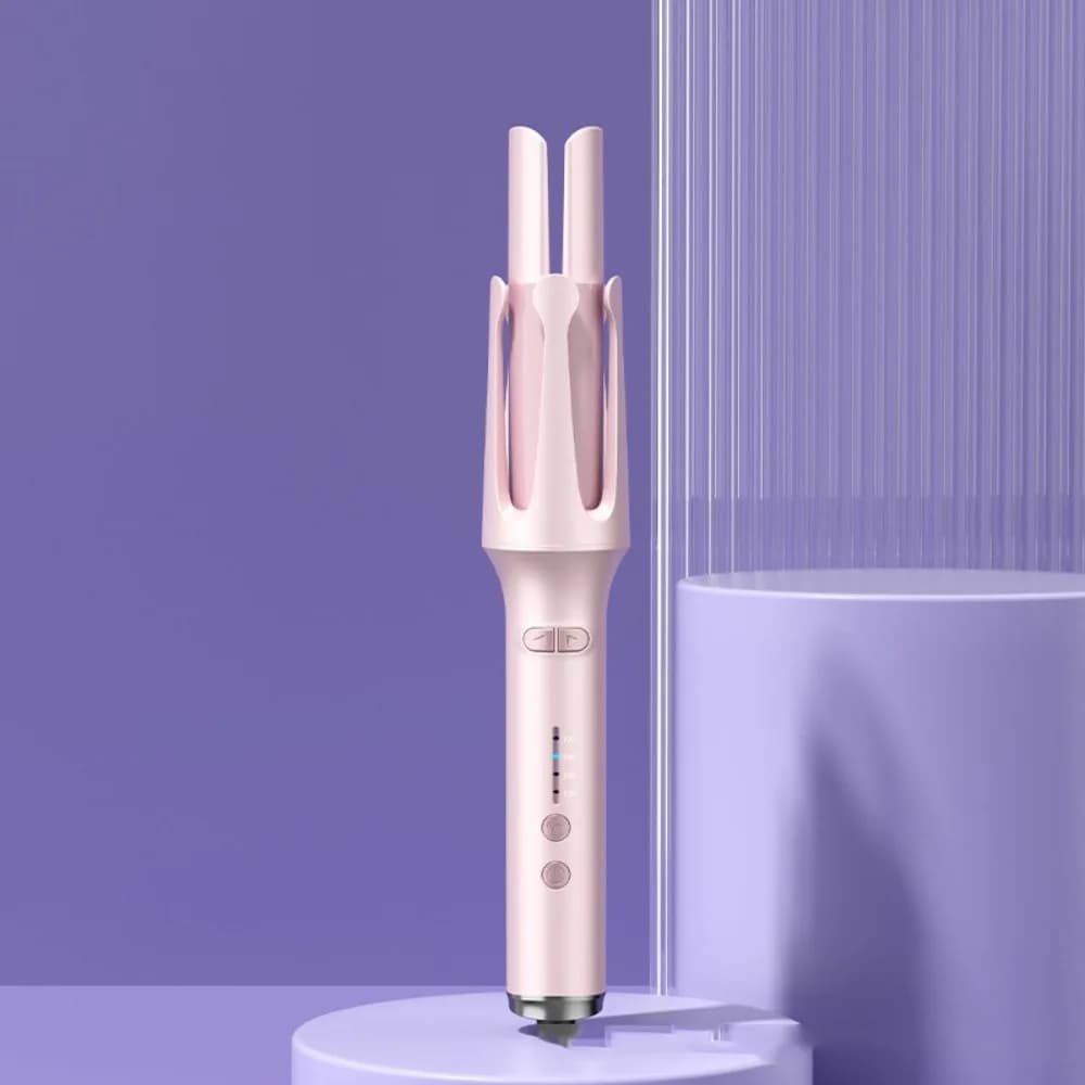 Ferro arricciacapelli portatile 2 in 1 con design compatto, diametro del cilindro 32 mm, per stirare e arricciare, con rotazione automatica.