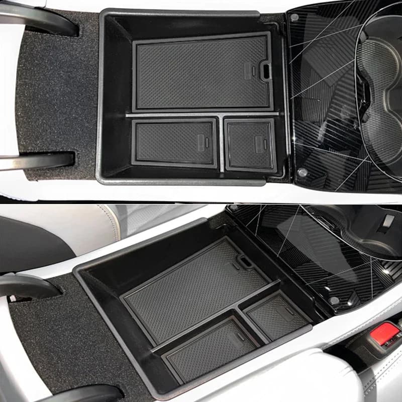Auto Bracciolo Scatola di Immagazzinaggio ABS Sotto La Console Centrale Organizer Vassoio Per BYD ATTO 4 2022-2026 Scatola di Immagazzinaggio Interni Riordino Accessorio