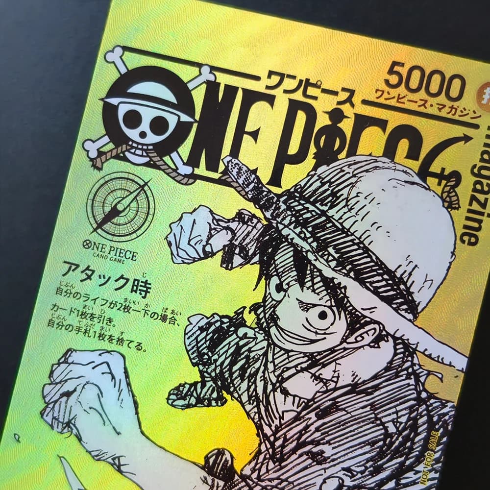 Carta da Collezione con Texture in Lamina, Giocattolo, Autoprodotto, Proxy One Piece, Rivista Giapponese SP, Luffy Giallo ST29-001, Luffy Rosso ST21-014