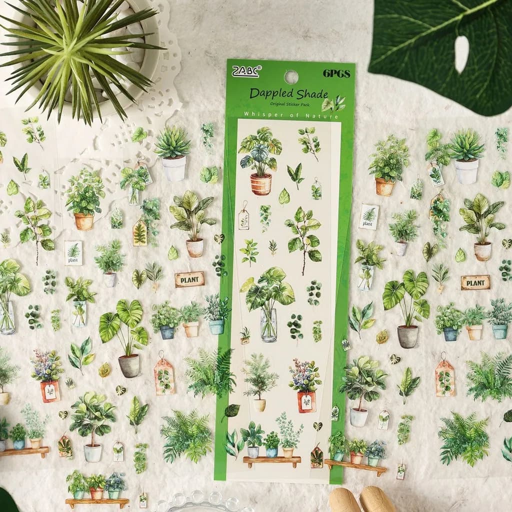 6sheets Pre-cut Stickers Fruit Plants Theme for Scrapbooking Supplies Aesthetic Junk Journal Journaling Craft Stickers