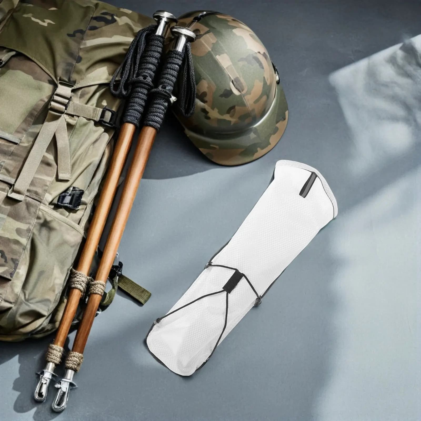 Portable Folding Trekking Pole Bag Waterproof Lightweight Hiking Poles Storage Bag for Backpacking Camping Outdoor Activities