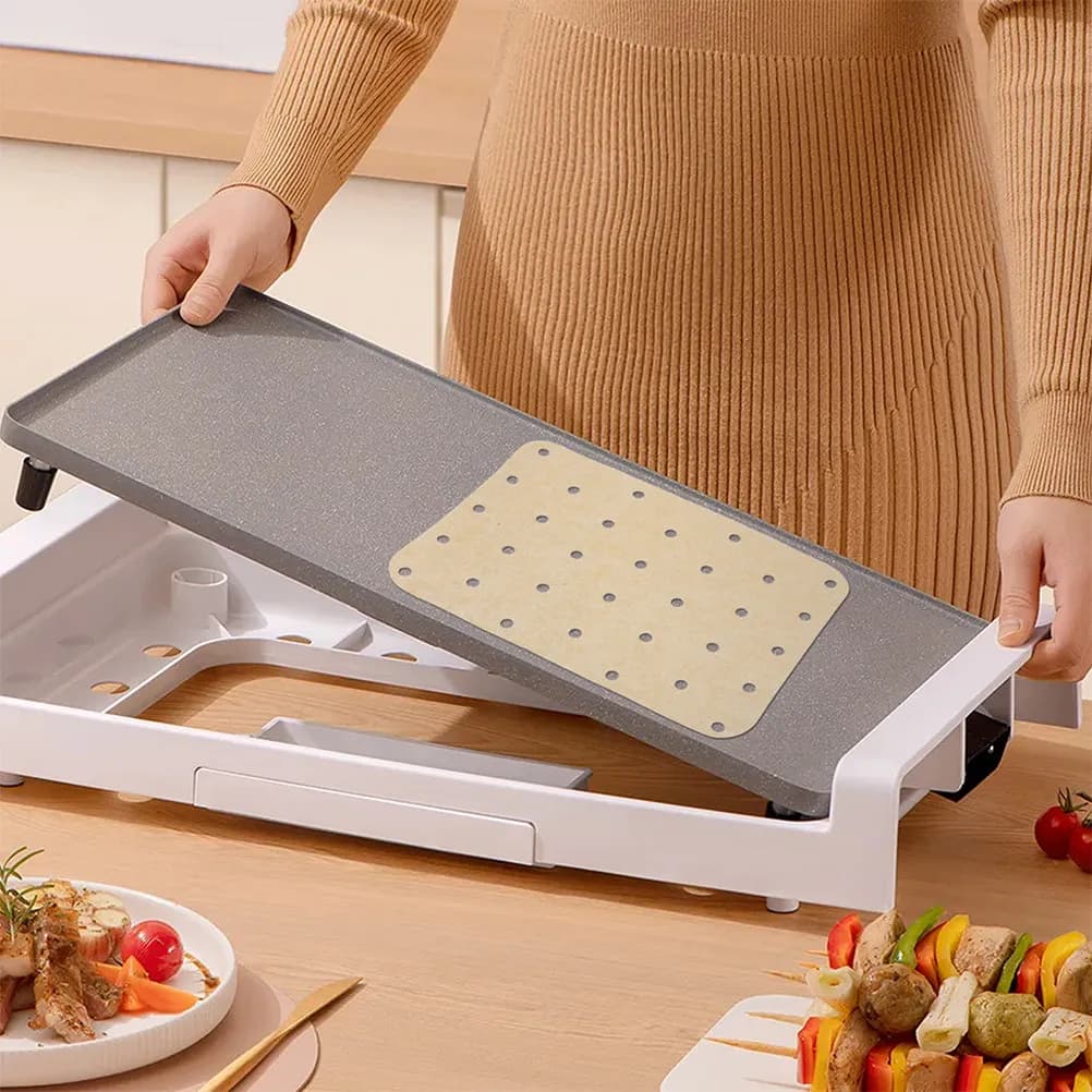 180Pcs Non-Stick Air Fryer Oil Absorbing Paper Liners Perforated Baking Sheets for Oven Cooking Air Fryer Mat Paper
