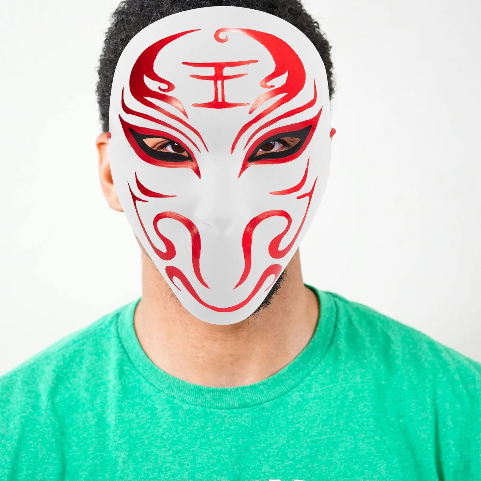 Masquerade Mask Blank White Plastic Comfortable Fit DIY Party Halloween Carnival Face Mask Adults Cosplay Props