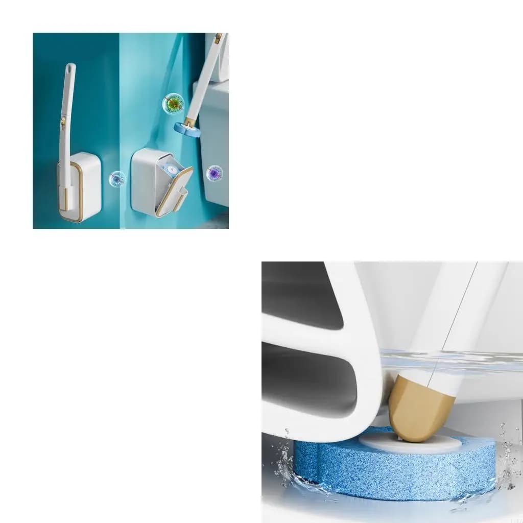 Pratica spazzola per WC con testina sostituibile Spazzola per il lavaggio della toilette del bagno Strumento per pulizia da