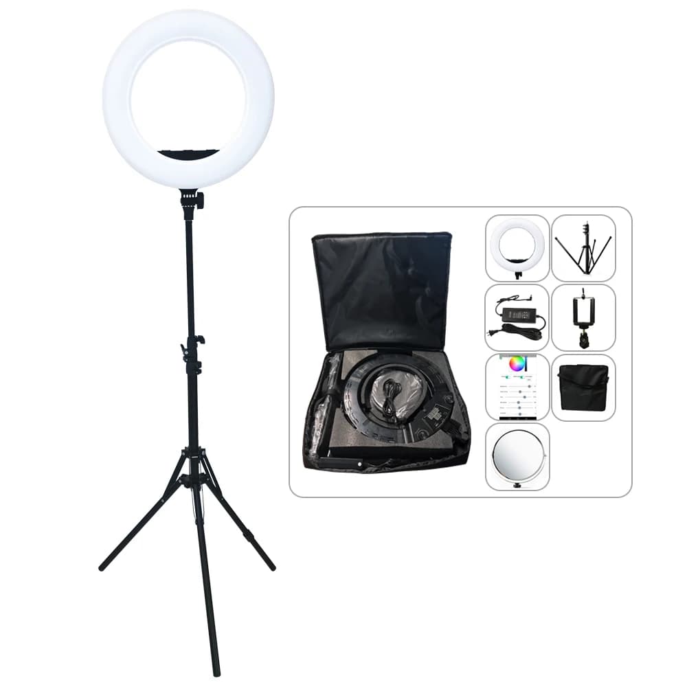 Yidoblo AX-480DII Bluetooth Adjust Bio-color Ring Lamp 2800-9900K Broadcast/Video/photography/makeup Ring Light LED Lamp Kit
