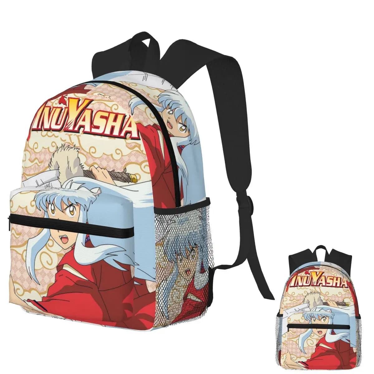 Inuyasha Anime Studente Zaino Borsa da scuola Escursionismo Viaggio Zaino per uomo Donna Moda Bookbag Borse a tracolla