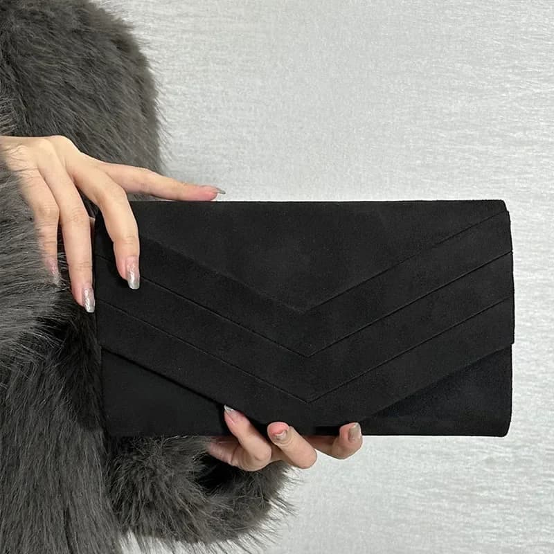 2024 Lunch bag with women bag Single shoulder bag Shoulder bag Velvet hand bag Long wallet pochette for wedding party