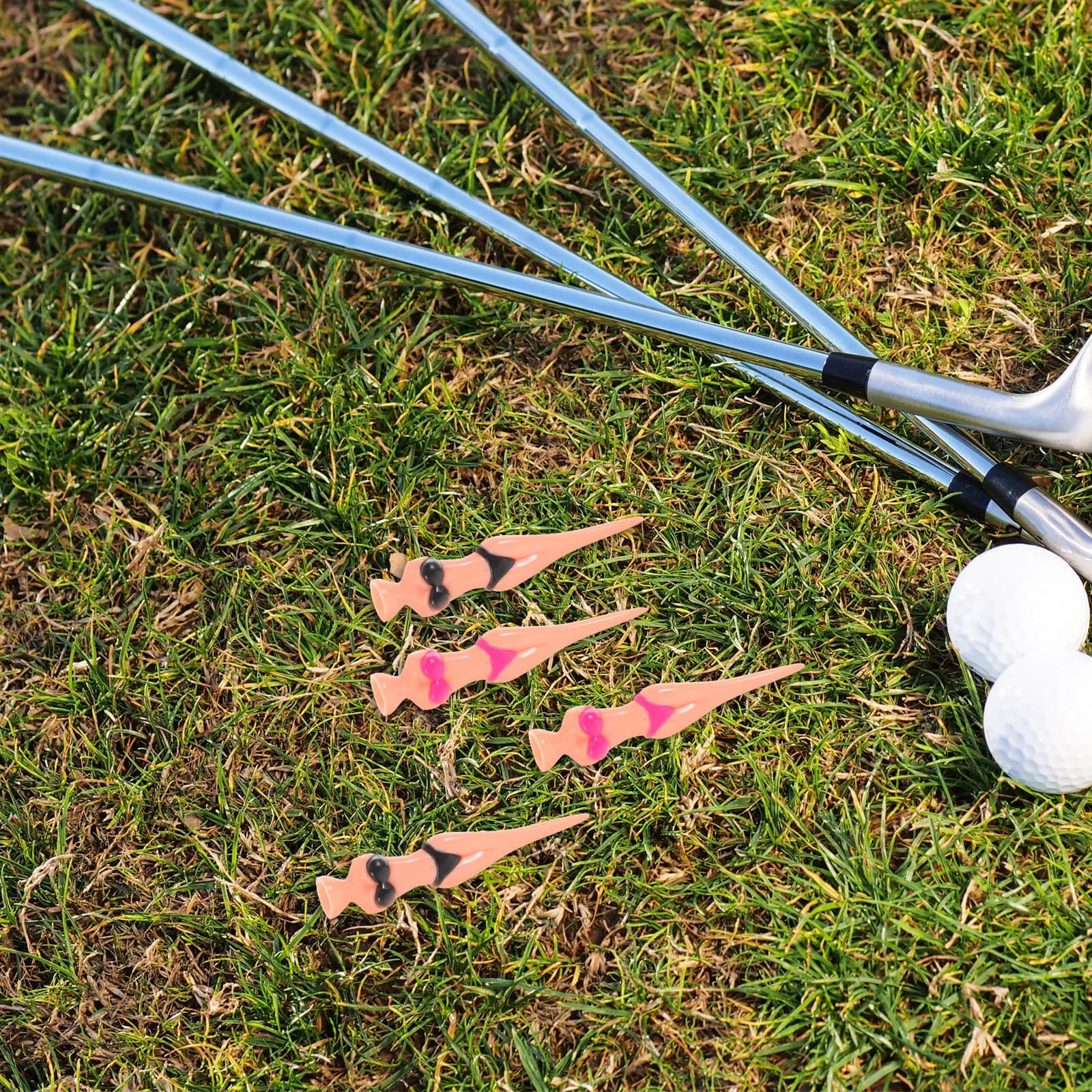 Set di 6 Tee da Golf in Plastica Riutilizzabili, Leggeri e Durevoli, Supporto per Palline da Golf, Strumenti Divertenti per Allenamento Golf