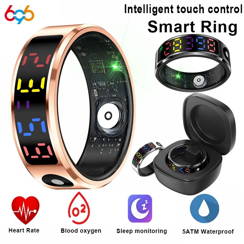 Nuovo anello intelligente frequenza cardiaca ossigeno nel sangue salute monitoraggio del sonno anelli sportivi 5ATM braccialetto impermeabile tempo passo livello batteria