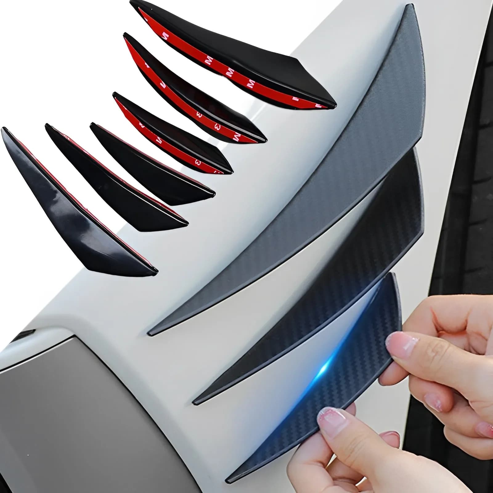 4/6 pezzi auto paraurti anteriore labbro decorazione diffusore shunt pinna corpo spoiler Canard Valenza auto modificata Canard Decor accessori auto