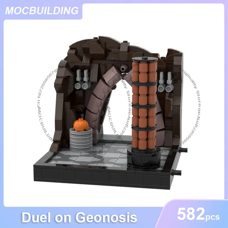 Blocchi da Costruzione MOC, Modello Duello su Geonosis, Kit di Assemblaggio Fai-da-Te, Mattoncini Educativi Spaziali, Collezione Creativa, Giocattoli da Esposizione, Regali, 582 Pezzi