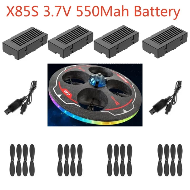 Drone X85S Flying Foam WIFI FPV con Telecomando, Batteria 3.7V 550mAh/USB/Elica, Parti di Ricambio X85S RC, Batteria Originale X85S