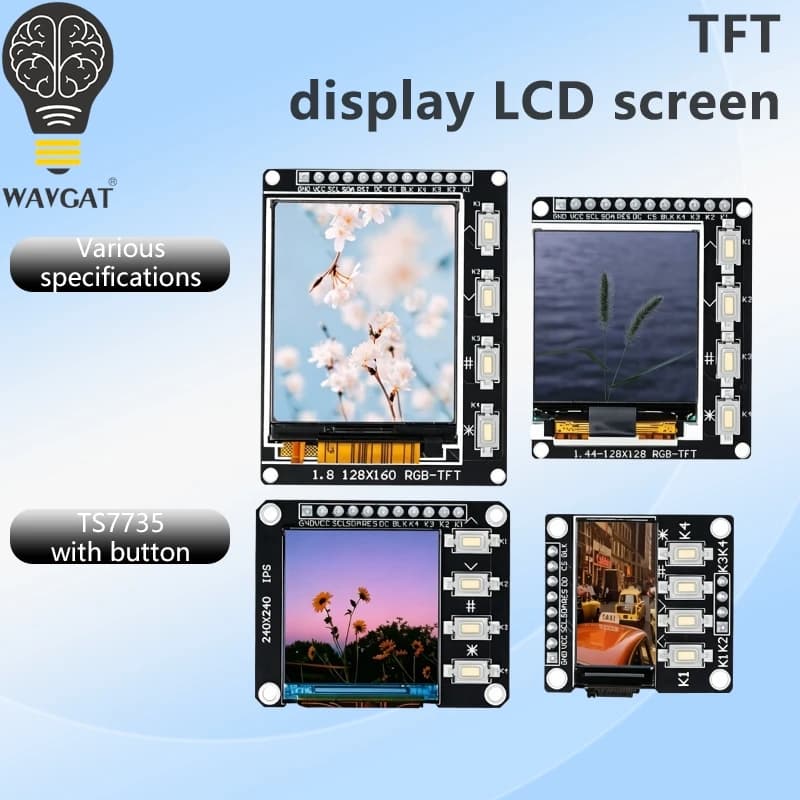 Modulo Display a Cristalli Liquidi ST7735 SPI da 0,96/1,3/1,44/1,8 Pollici, Schermo a Colori 3,3V Adatto per Progetti DIY Arduino