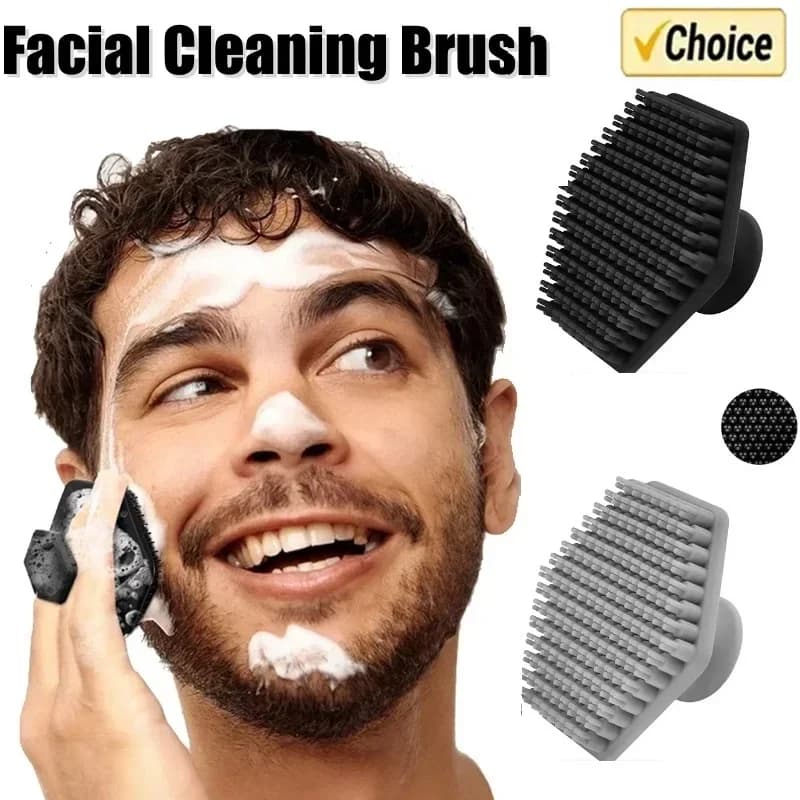 Silicone Facial Cleaning Brush Scrubber Men Miniature Face Deep Clean Shave Massage Face Scrub Brush Face Cleaner