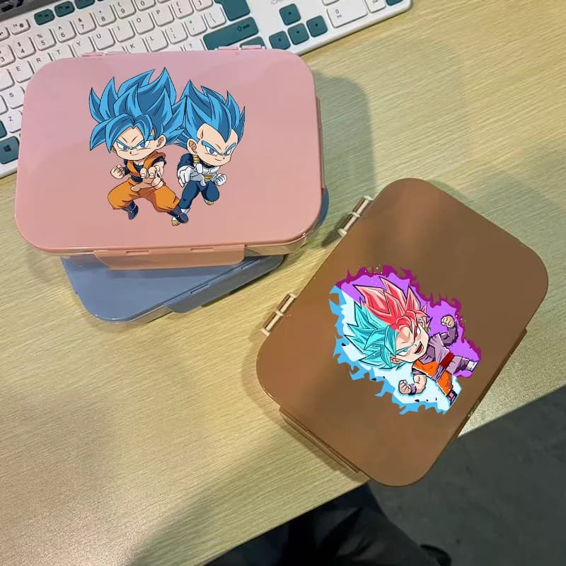 Portapranzo Dragon Ball con Coperchio Ribaltabile, Contenitori per Alimenti, Lunchbox per Bambini con Son Goku e Vegeta, Regalo per Scuola e Picnic