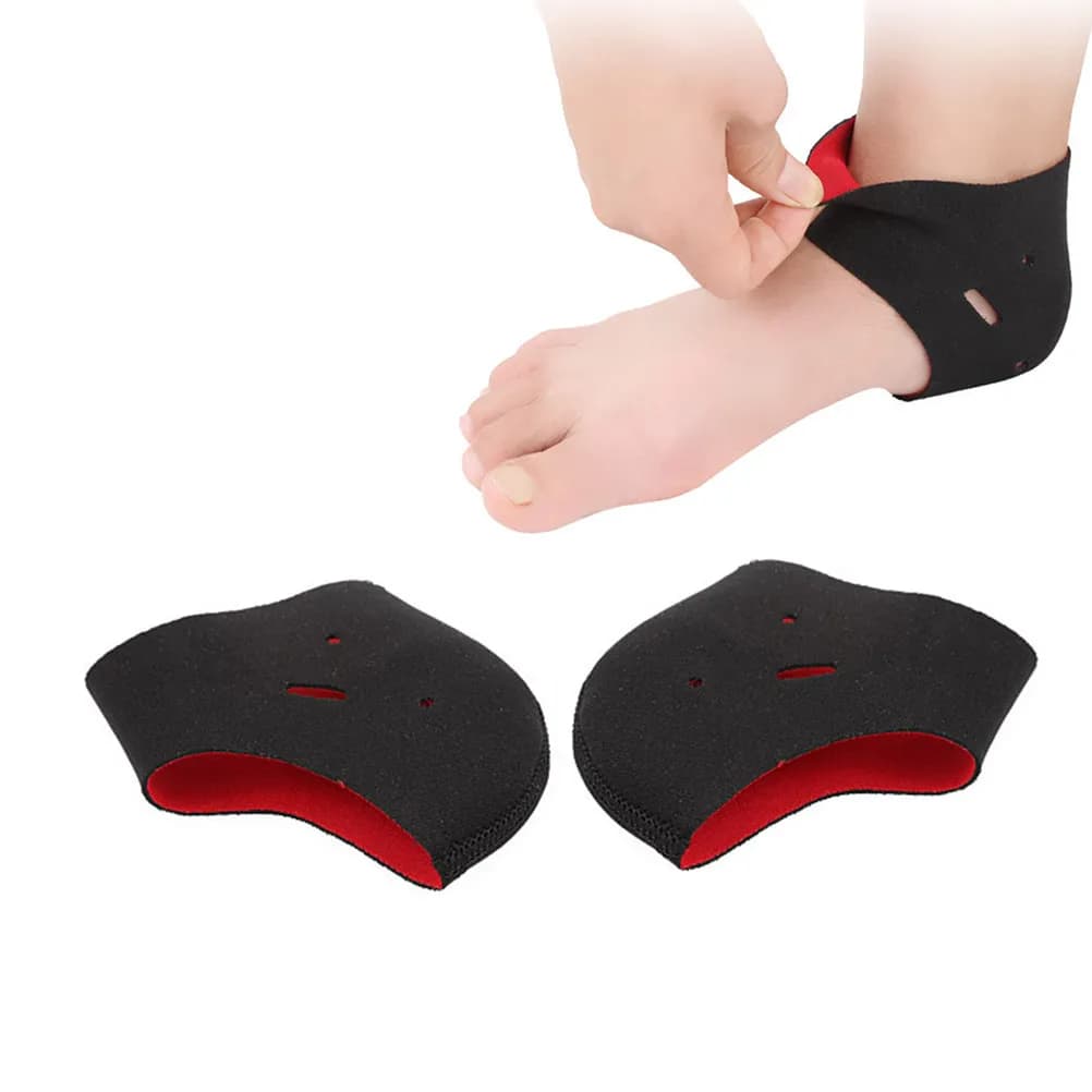 2 Pezzi Supporto Traspirante per Caviglia Fascite Plantare Fascia Protettiva per Tallone Supporto Arco Plantare Sollievo dal Dolore per la Corsa