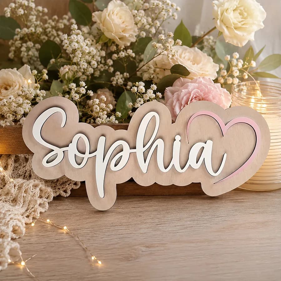 1pc double-layer wall wooden decorative plaque, custom content, personalized decoration gift, home wall decoration