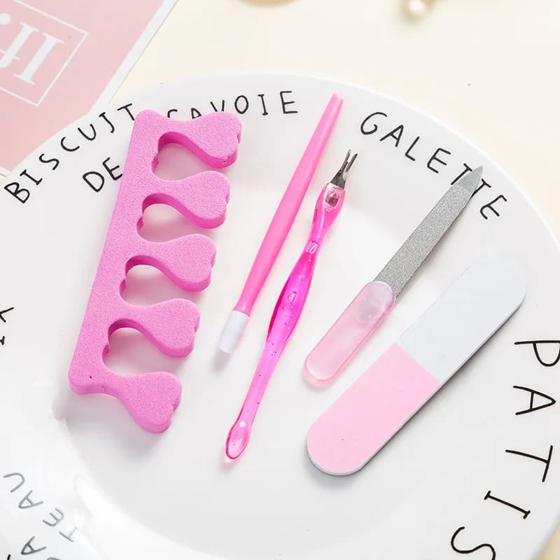 Set completo di strumenti per nail art, strisce per la cura e la lucidatura delle unghie, strisce per manicure base per principianti