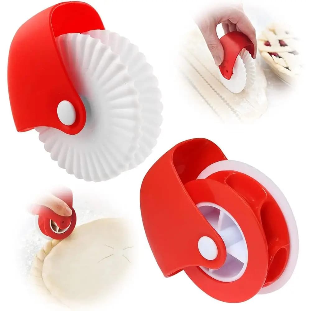 Pastry Wheel and Cutter Set for Decorating and Cutting Pie Crusts, Ravioli, and Pastry