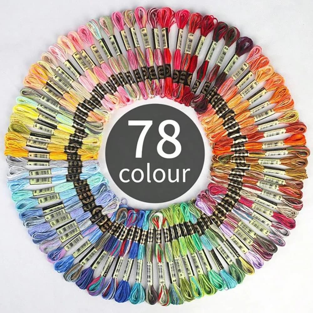 24/78 Colors Cross Stitch Thread 8 Meters Gradient Color Embroidery Floss Home Sewing Craft Thread DMC Colors For DIY Embroidery