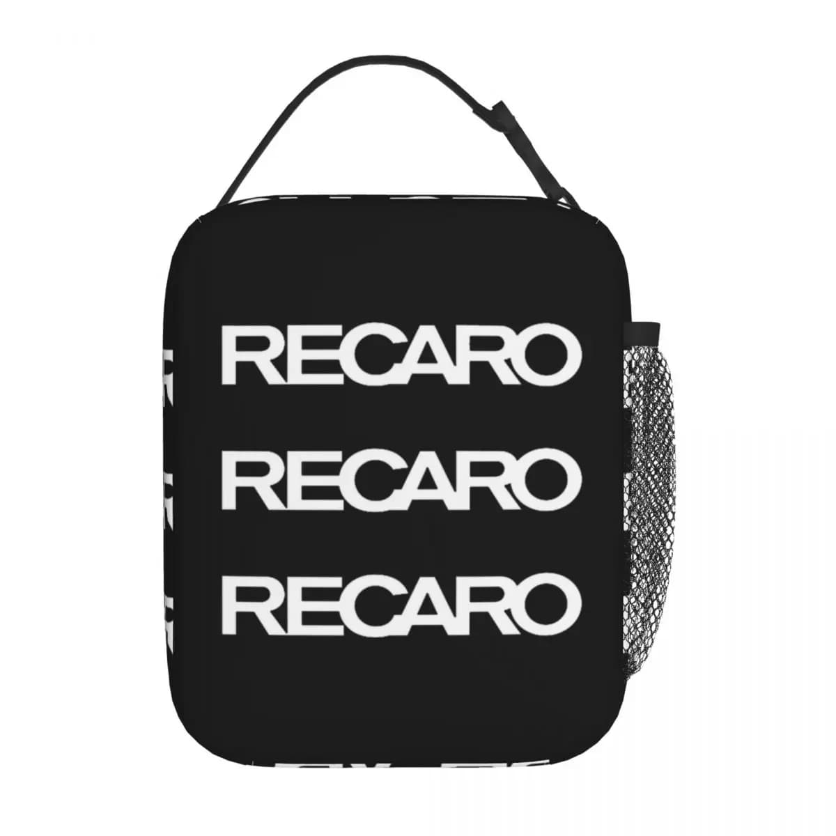 Custom R-Recaros Logo Insulated Lunch Bags for Women Resuable Thermal Cooler Food Lunch Box Work School Travel