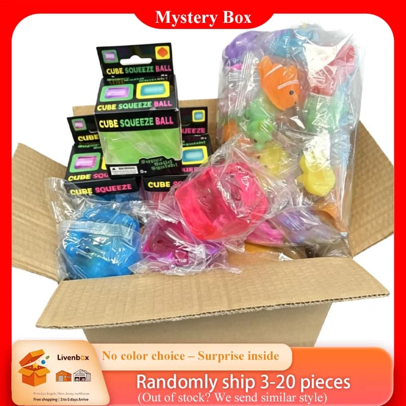 Scatola Misteriosa di Palline Antistress, Giocattoli Morbidi a Spremere Casuali, Fidget Sensoriali Soffice e Comprimibili, Squishies Elastici a Lenta Risalita, Regalo Calmante Tascabile per Bambini e Adulti, Decorazione per Casa, Ufficio e Viaggi