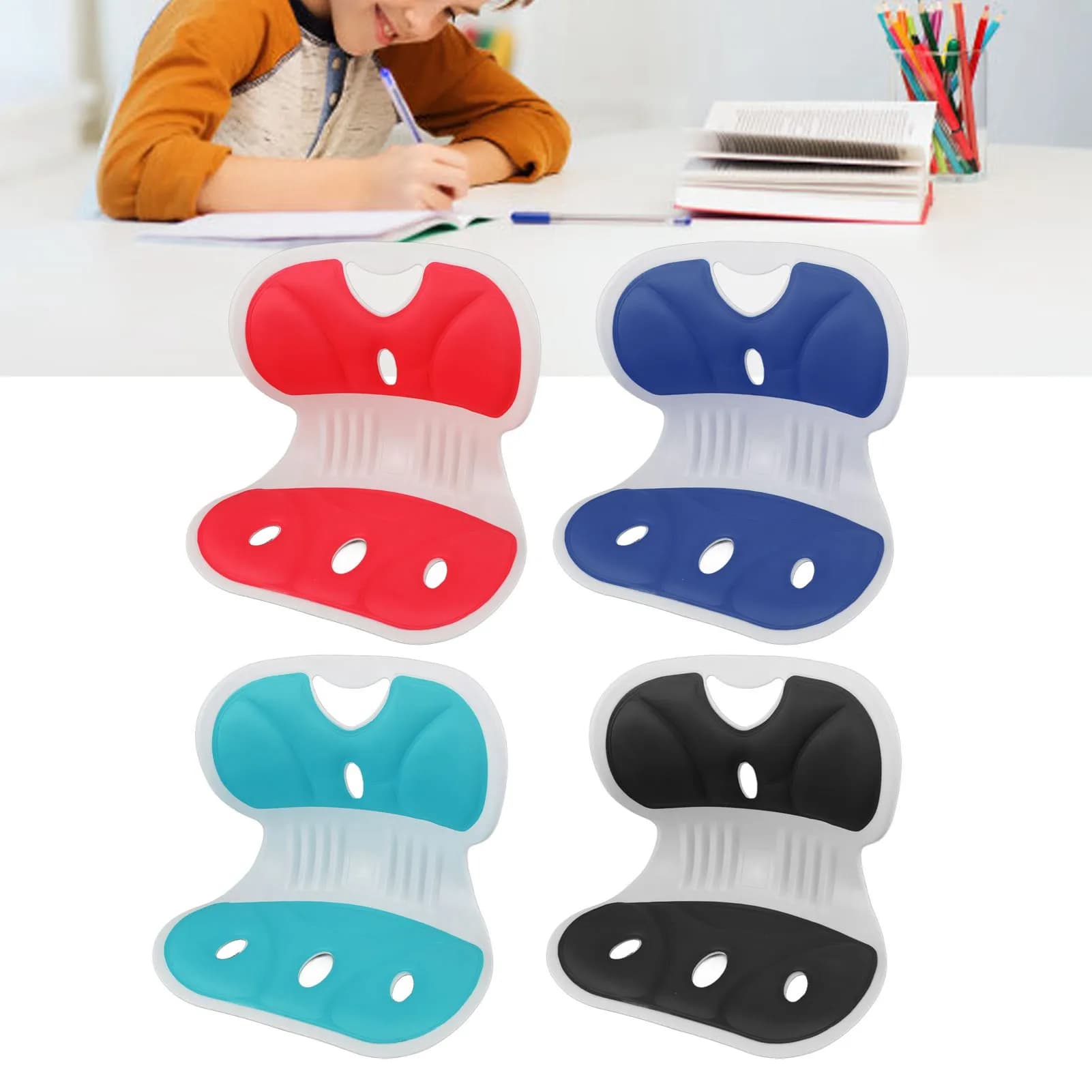 Cuscino Ergonomico per Correzione Posturale, Sedia Correttiva per Bambini, Cuscino di Protezione Lombare per Ufficio e Casa