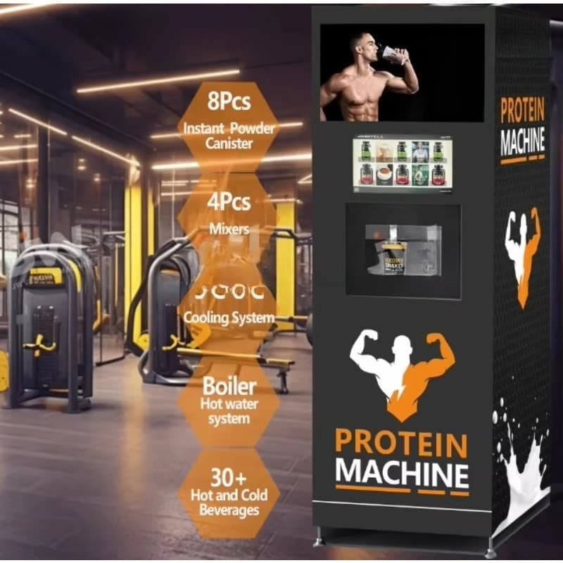 Automatic Powder Protein Distributor Customizable with Intelligent Control, Independent Agitation, Remote Android System and Card Payment