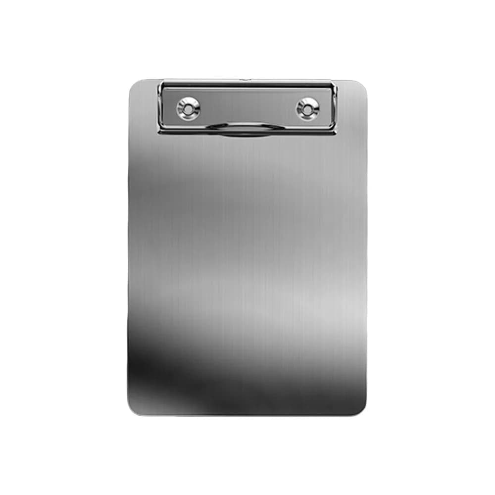 Cartella Portadocumenti in Acciaio Inox A4/A5 Oro/Argento, Cartella Rigida Multifunzione per Archiviazione Documenti e Scrittura, per Ufficio