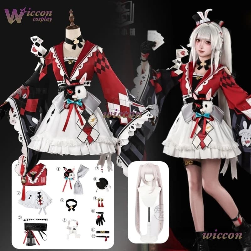 WuHu Costume Cosplay Sparxie Game Honkai: Star Rail, Complete Set with Wig, Lolita Dress for Women, Halloween