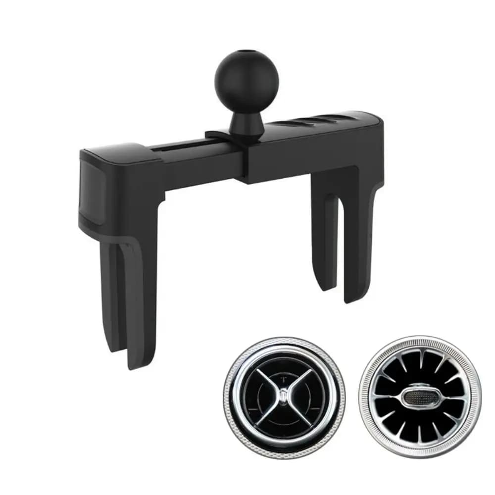 Nuovo supporto per staffa di montaggio con clip per presa d'aria per telefono per auto con presa d'aria rotonda Supporto per telefono per auto con testa a sfera da 17 mm