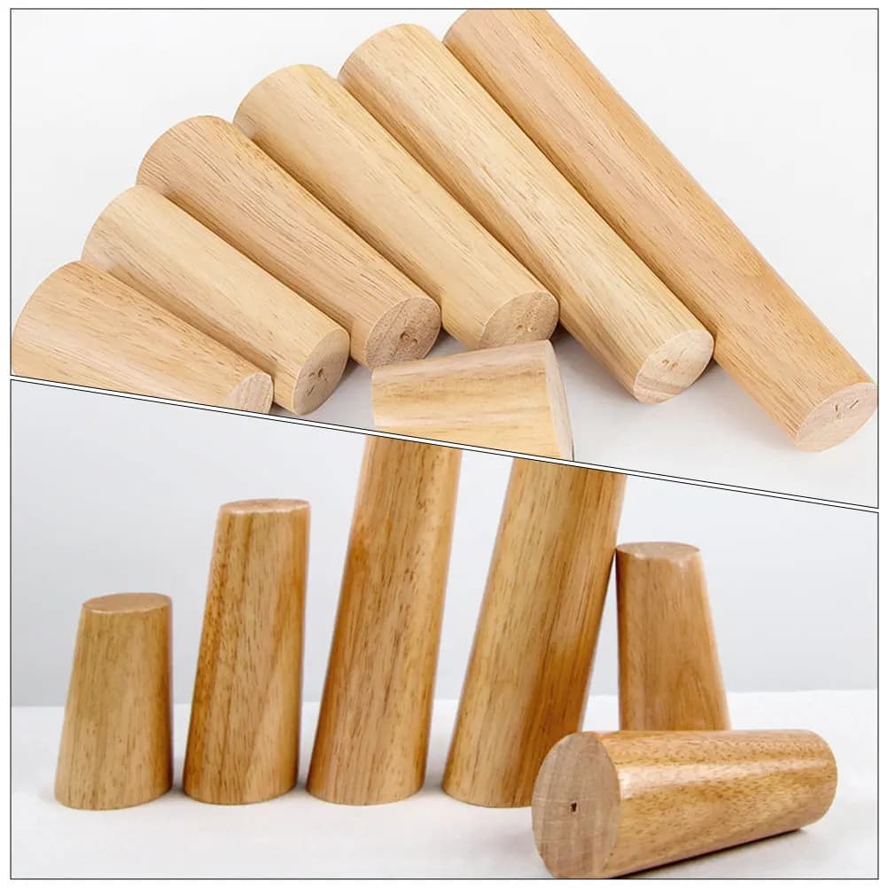 Set di 1 paio di gambe in legno robuste multifunzionali per divano, cassettiera, armadio, tavolo, letto, panca - Piedini di ricambio per mobili in legno
