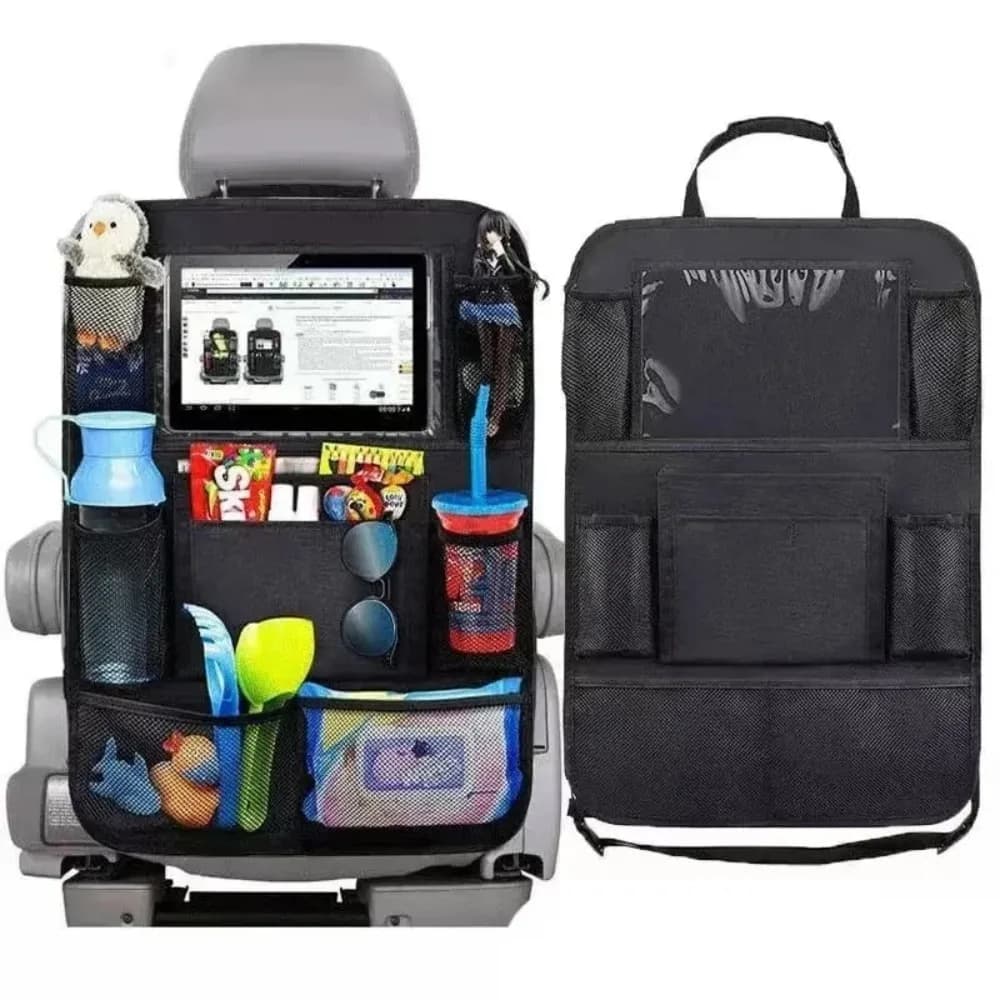 Car Seat Organizer Multifunctional Oxford Fabric Storage Bag with Touch Screen Tablet Support