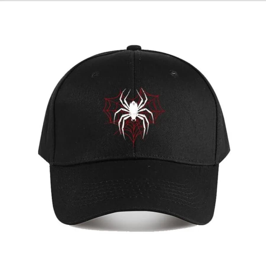 2026 new Fashionable Street Daily Party Spider Printed Baseball Hat Trendy Sunshade Hat