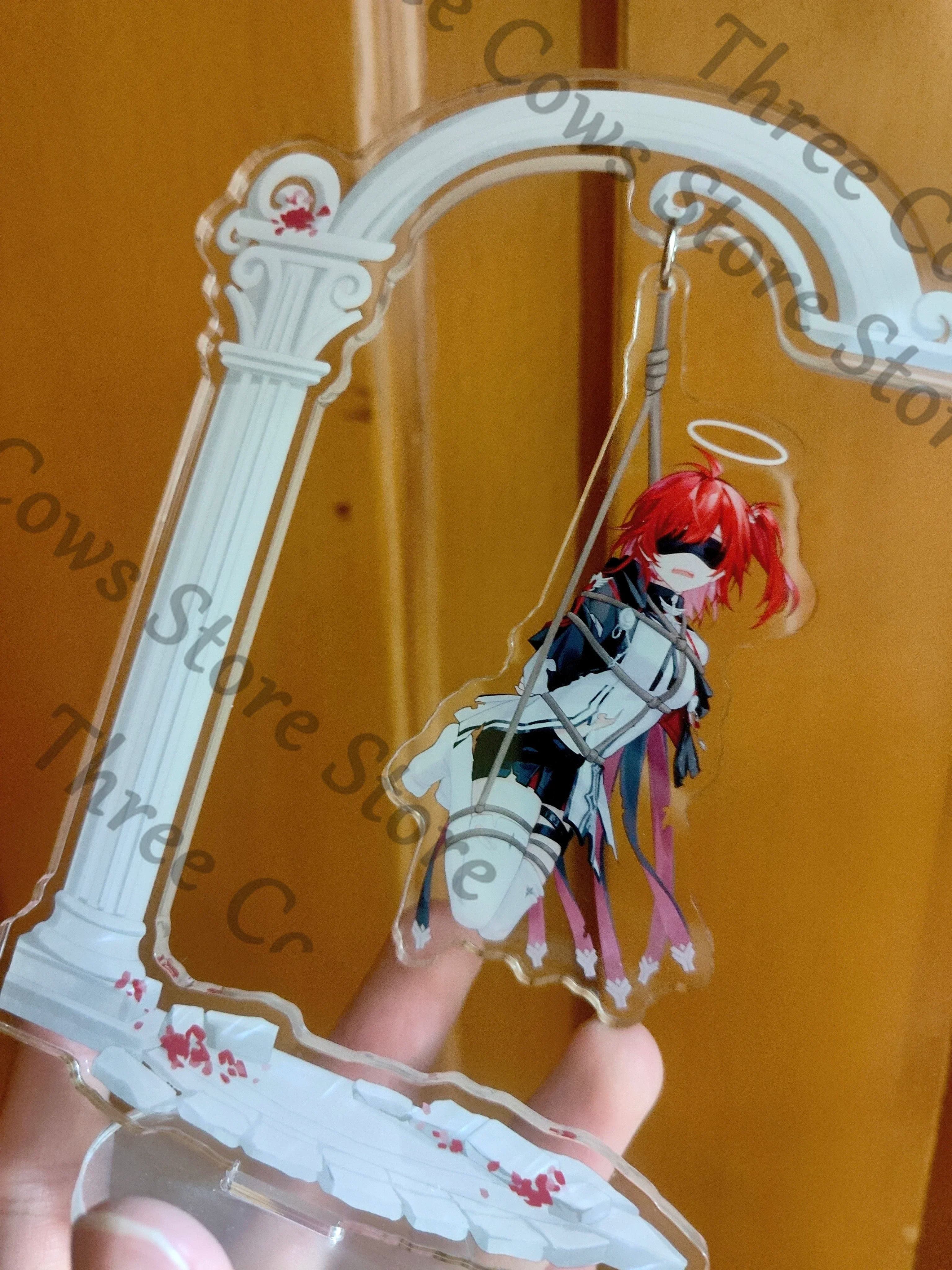 Arknights Exusiai Cosplay Anime Stand Figure Acrylic Standing Sign Cartoon Indicative Board Shake Fighter Accessories Collection